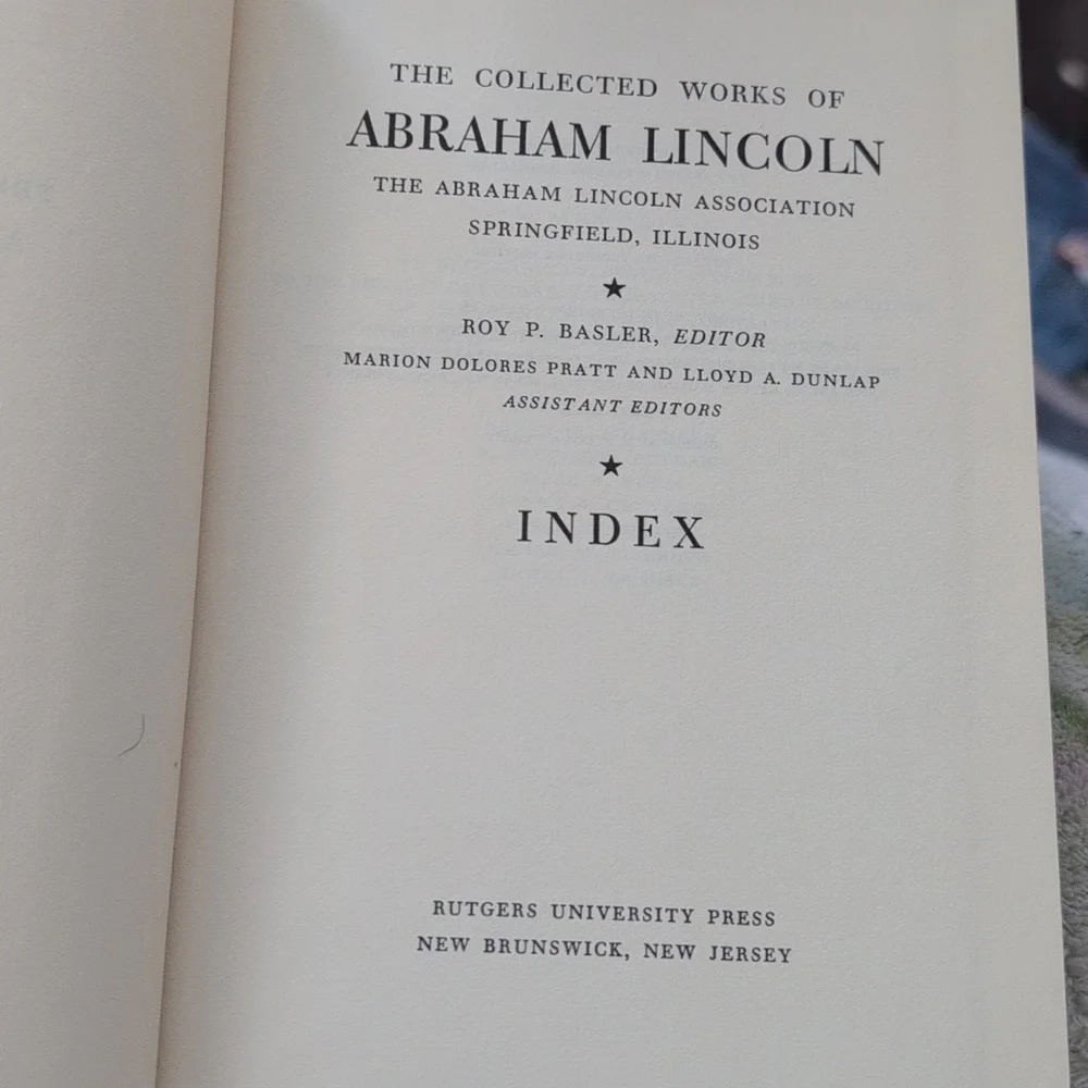 Vintage Set Of‎ 2 Lincoln Books Abraham Lincoln Joke Book/Collected Works